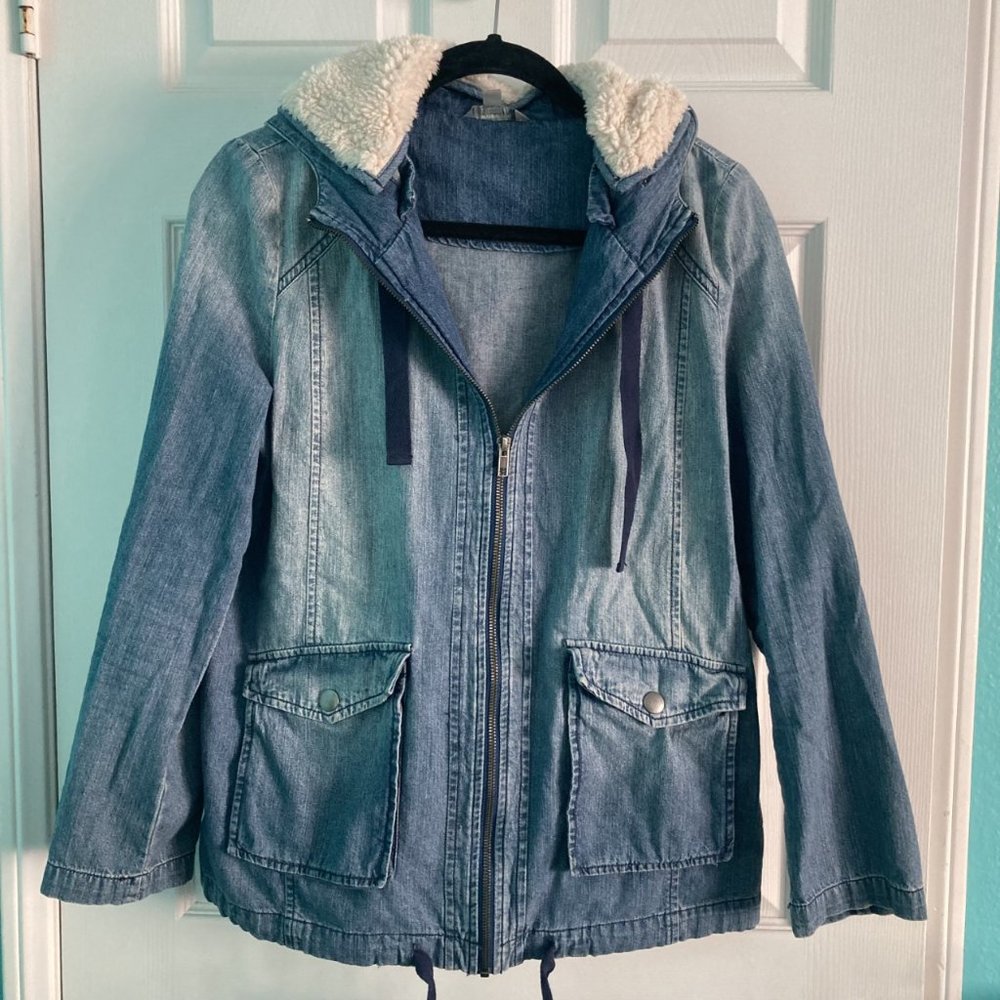 Rubbish Lightweight Jean Jacket, Blue, Size M